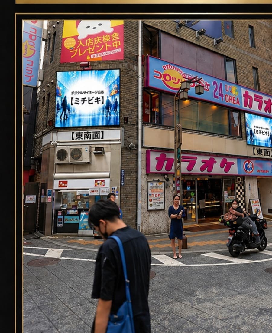 歌舞伎町ビジョン(2面放映)の設置場所